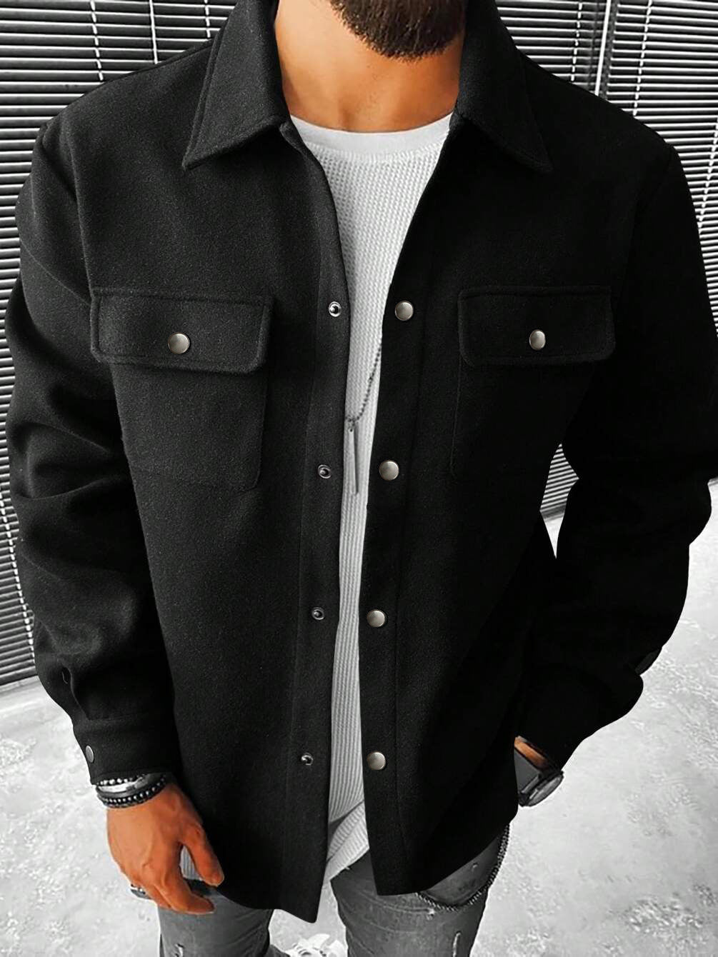 Herren Stilvolle Outerwear-Jacke mit einem modernen Look Echoarchiv