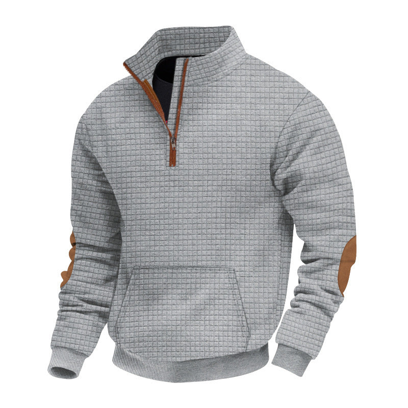 Herren modischer Fleecepullover mit Stehkragen und praktischem Reißverschluss Echoarchiv