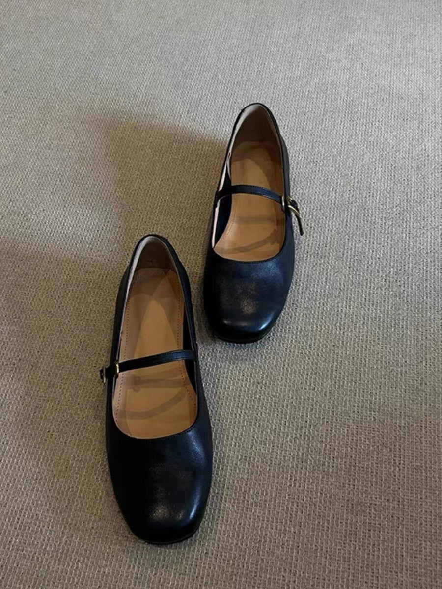 Damen elegante Mary Jane Ballerinas mit praktischer Schnallenverzierung Echoarchiv