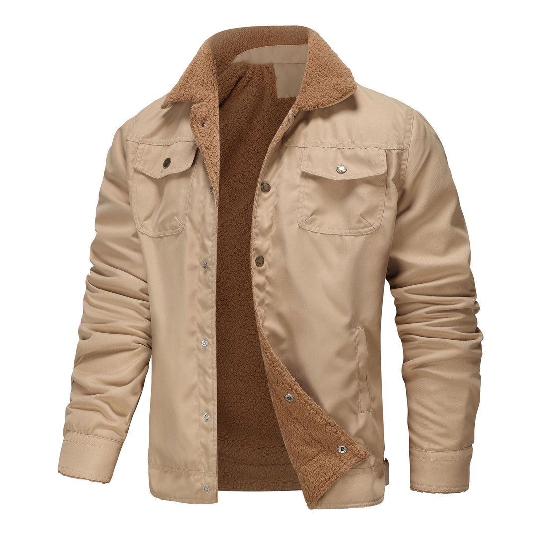 Herren Futuristische Utility-Jacke mit Fleecefutter und praktischen Taschen Echoarchiv