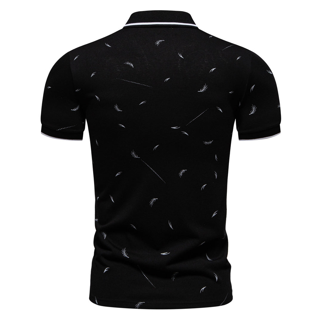 Herren Poloshirt mit modernem Druck und hochwertigem Baumwollmaterial Echoarchiv