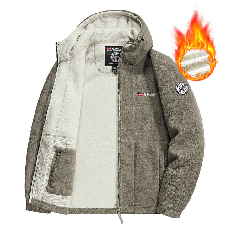 Herren Fleecejacke mit praktischem Kragen Schutz Echo Archive