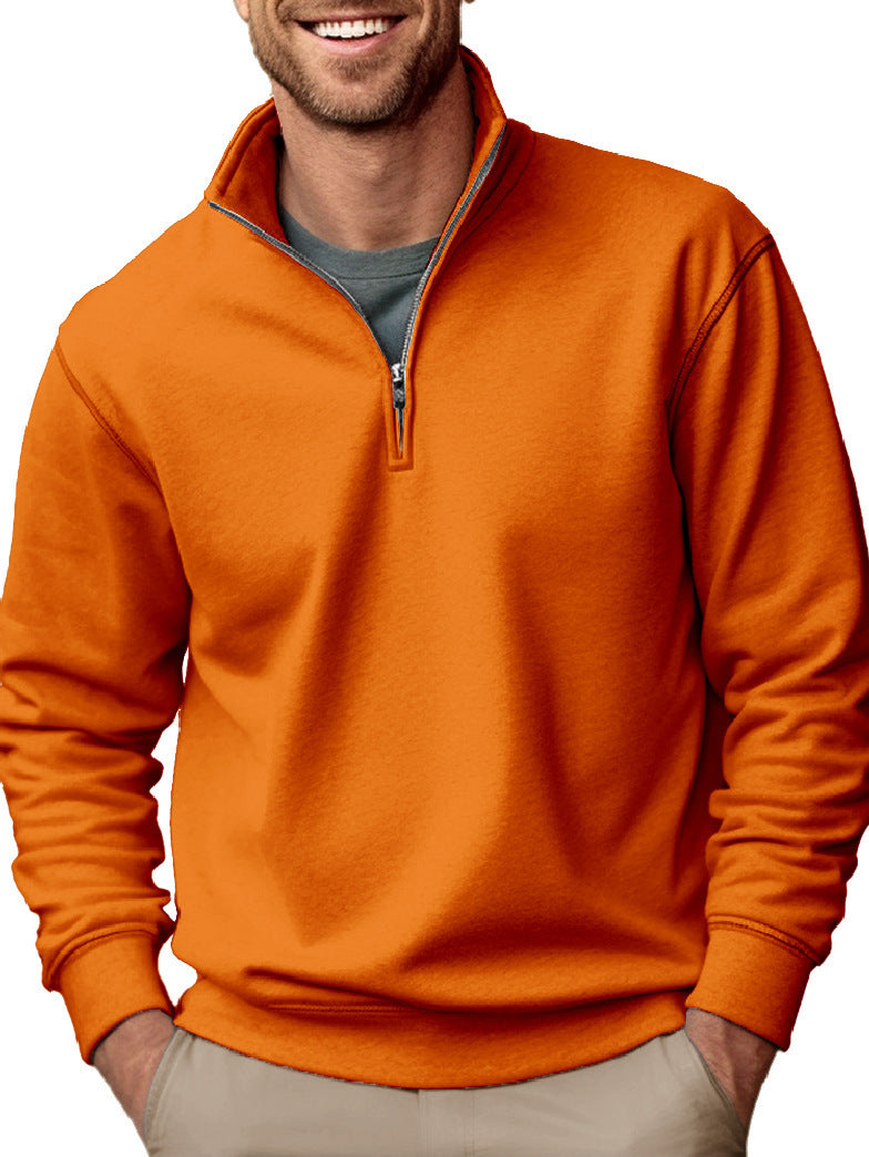 Herren Halbzip-Sweatshirt mit Stehkragen und weichem Fleece-Innenfutter – Cavarno