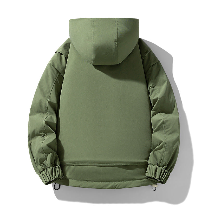 Herren wattierte Kapuzen-Fieldjacke mit Multifunktionstaschen Echo Archiv