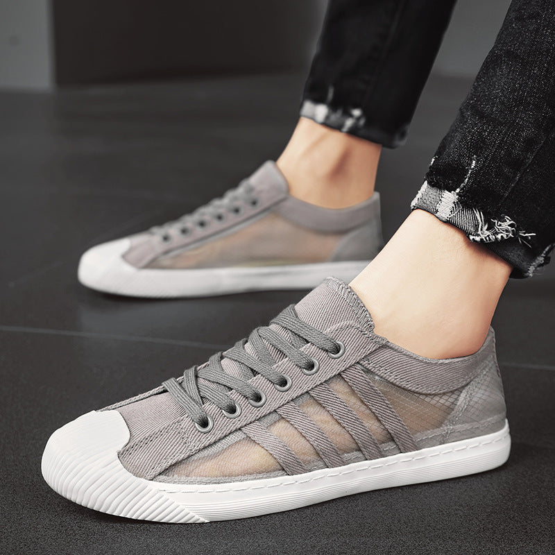 Herren atmungsaktive Low-Top Sneaker mit transparenten Mesh-Einsätzen – Norré
