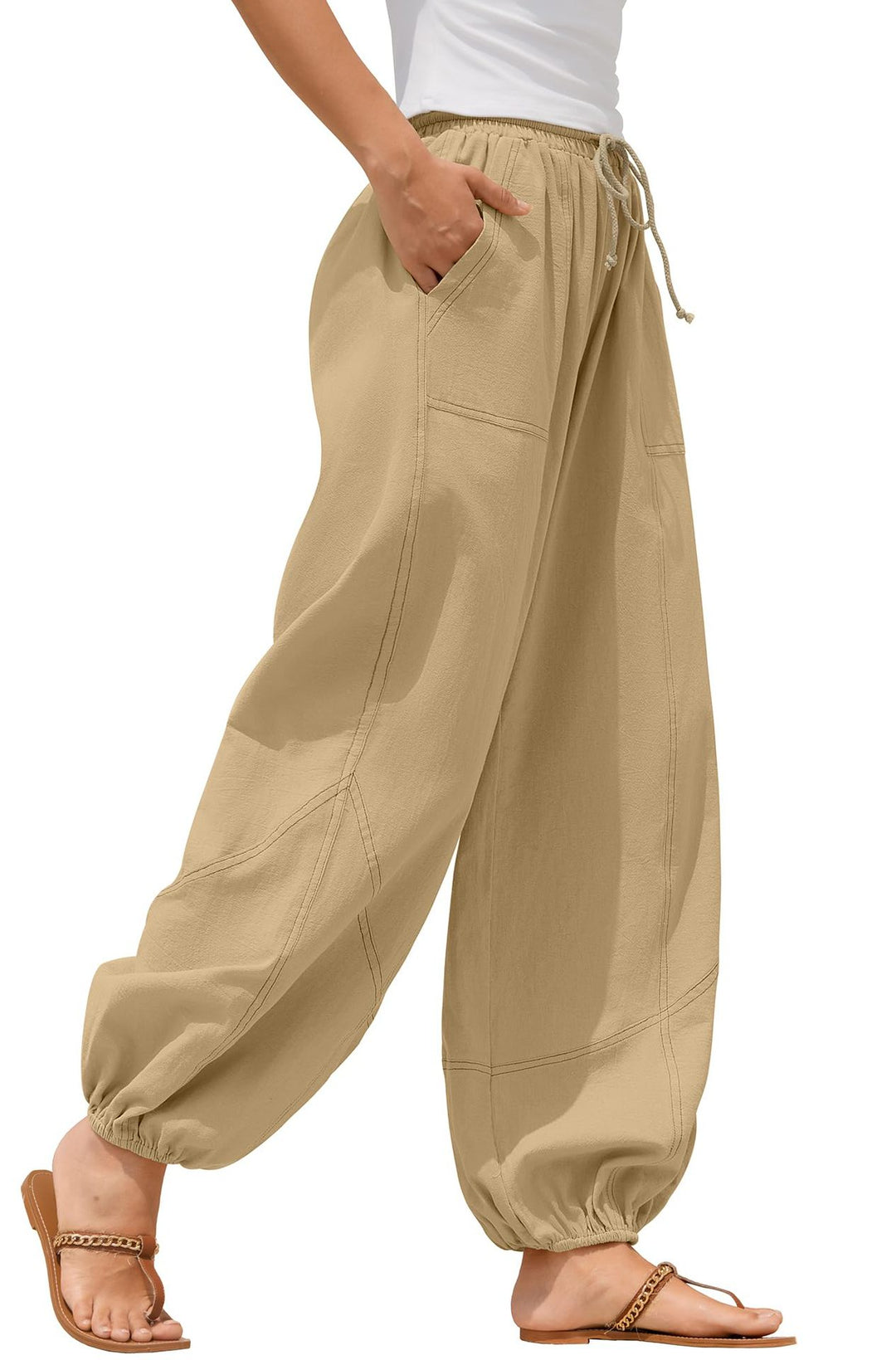 Damen Lässige Weitbein-Hose mit praktischen Taschen Echo Archiv