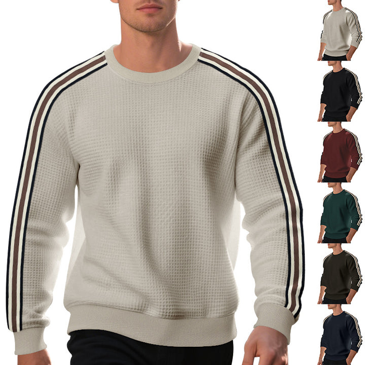 Herren modischer Sweatshirt mit strukturiertem Gewebe und Komfortbündchen Echoarchiv