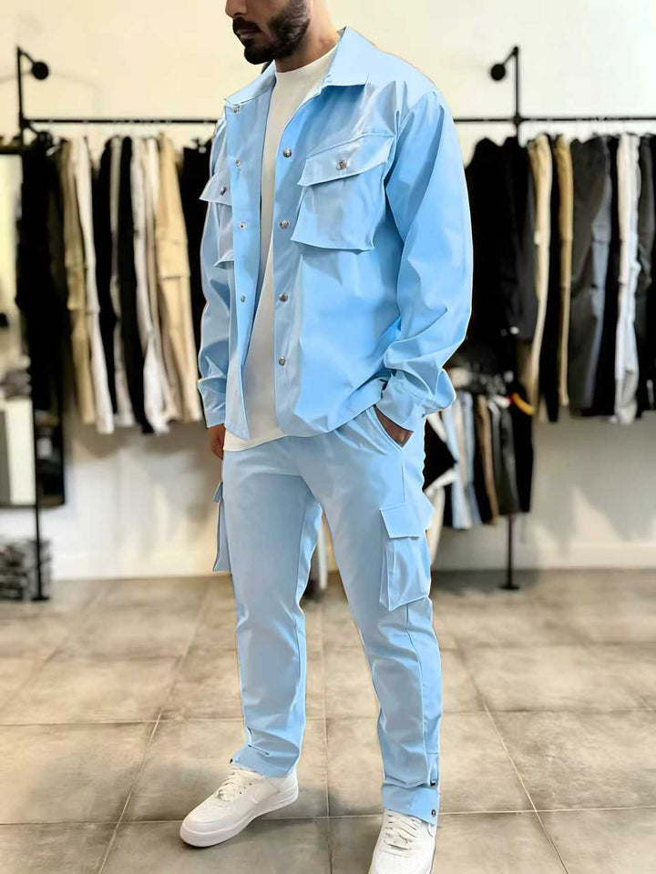 Herren funktionale Freizeitjacke mit Cargo-Hose Set Echoarchiv
