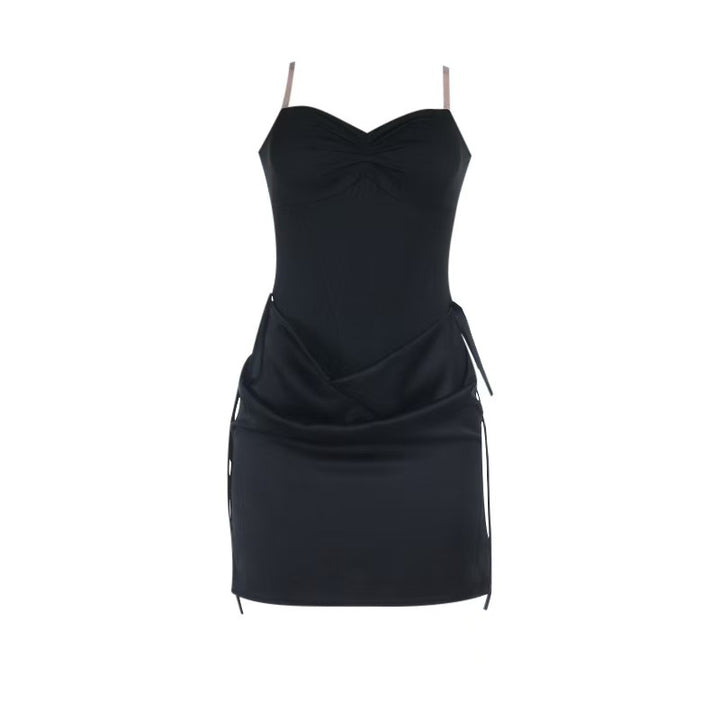 Damen Sexy Minikleid mit tailliertem Oberteil und eleganter Drapierung Echo Archiv
