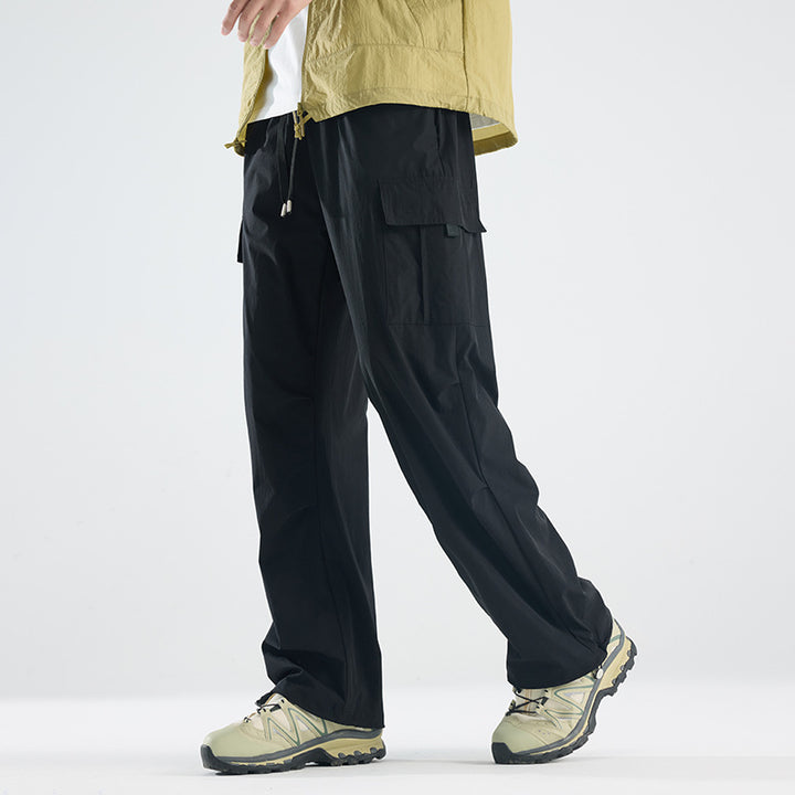 Herren Breite Tech‑Cargo‑Hose mit Utility‑Taschen und verstellbarem Bund Echoarchiv