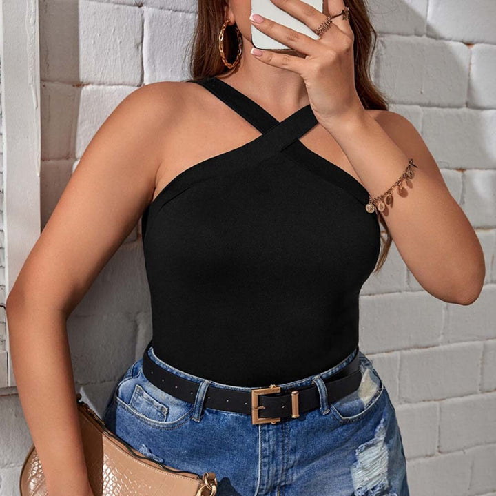 Damen Crop-Top mit asymmetrischem Design und verstellbaren Trägern Echo Archiv