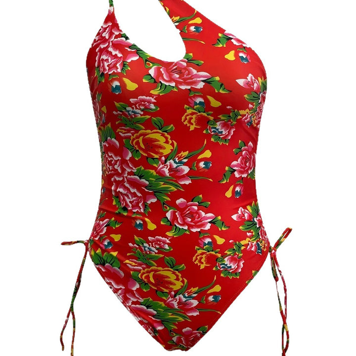 Damen Einseitiger Badeanzug mit floralem Design Echo Archiv