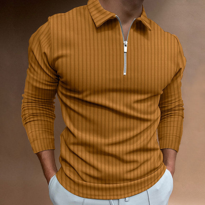 Herren modischer Poloshirt mit Reißverschluss Echoarchiv