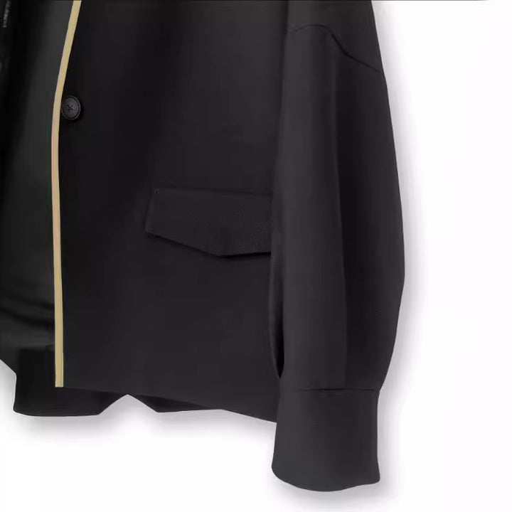 Damen Modische Blazerjacke mit eleganter Paspel Echoarchiv
