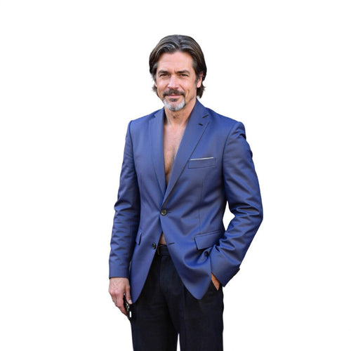 Herren nan taillierter Business-Blazer aus Stretchgewebe mit Brusttasche und schlanker Silhouette Echo Archiv
