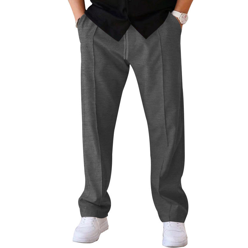 Herren elegante Freizeithose mit geradem Schnitt und klassischen Falten Echoarchiv