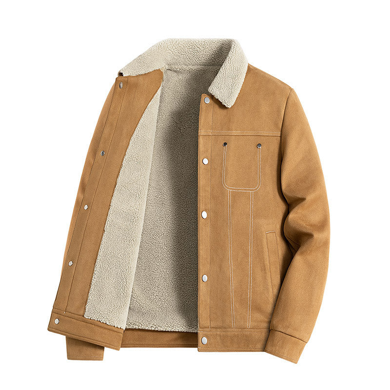 Herren Lässige Lammfelljacke Echo Archiv