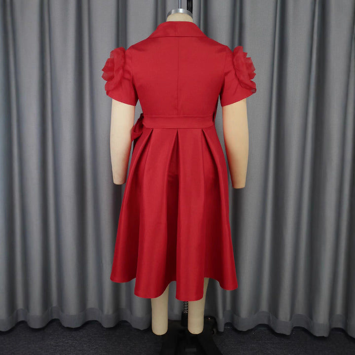 Damen Wickelkleid mit voluminösen Puffärmeln Echo Archiv