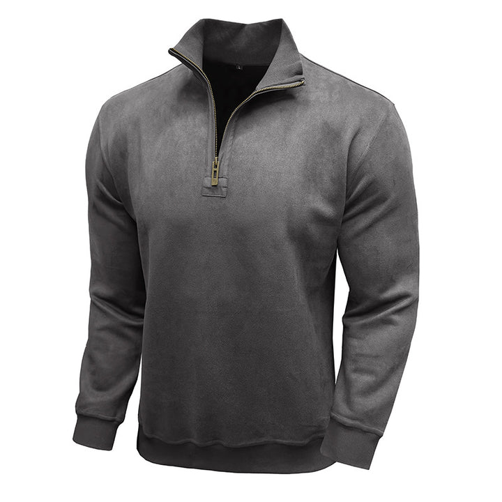 Herren Stepp-Pullover mit Halbreißverschluss Echoarchiv