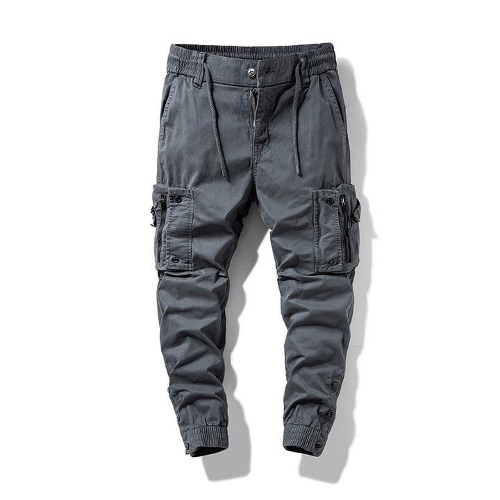 Herren Multifunktionale Cargo-Jogginghose mit Tunnelzugbund, Reißverschluss‑Taschen und verstellbaren Knöchelbündchen Echo Archiv