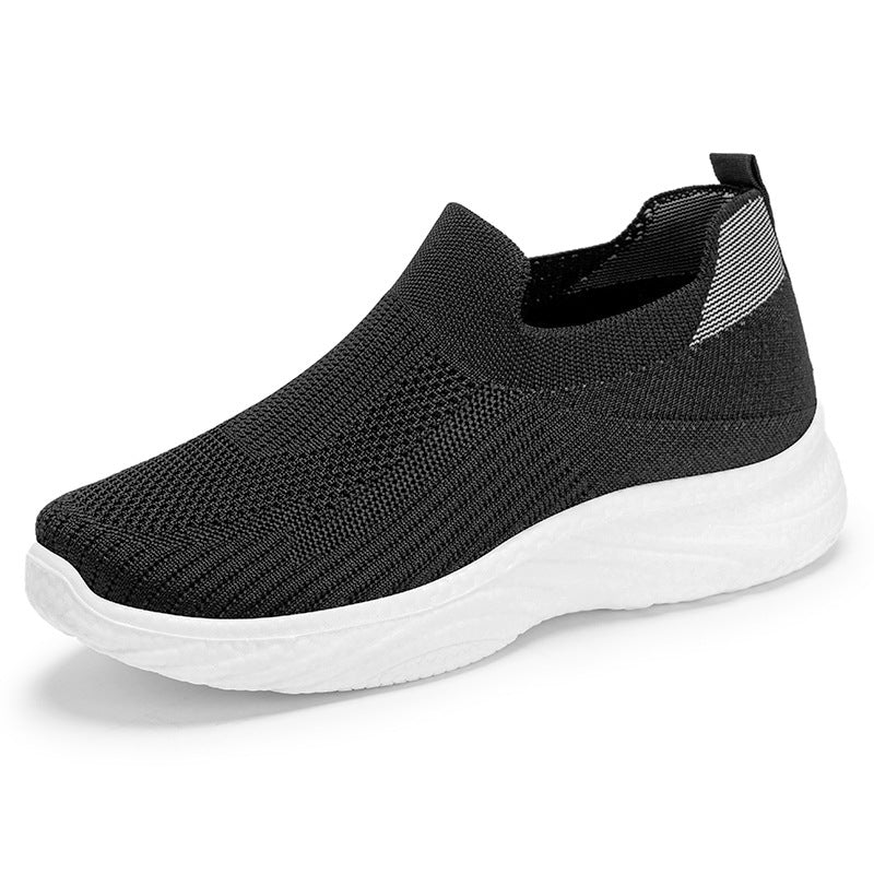 Damen nan nahtloser Strick-Slip-On Komfortwalker mit sockenähnlichem Schaft, reaktiver Memory-Fußbett-Einlage und flexibler EVA-Leichtsohle Echo Archiv