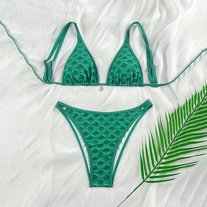 Damen Triangel-Bikini mit dekorativem Muster Echo Archiv