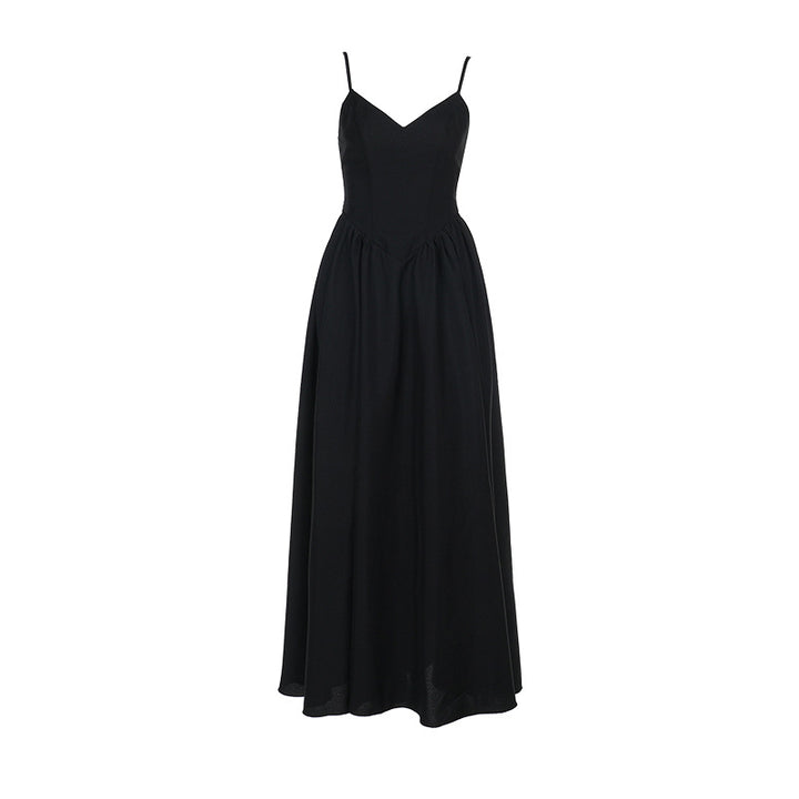 Damen Maxikleid mit eleganter V-Form und fließendem Stoff Echo Archiv