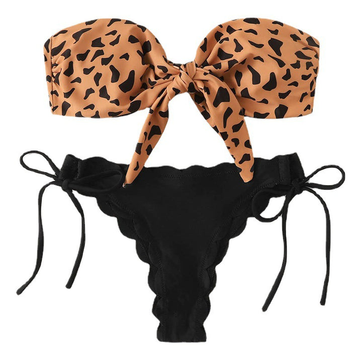Damen Bandeau-Bikini mit verstellbaren Trägern und Rüschen Echo Archiv