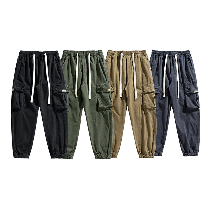 Herren Cargo-Jogger im Military-Style aus Baumwoll-Twill mit Tunnelzugbund und Mehrfachklappentaschen Echo Archiv