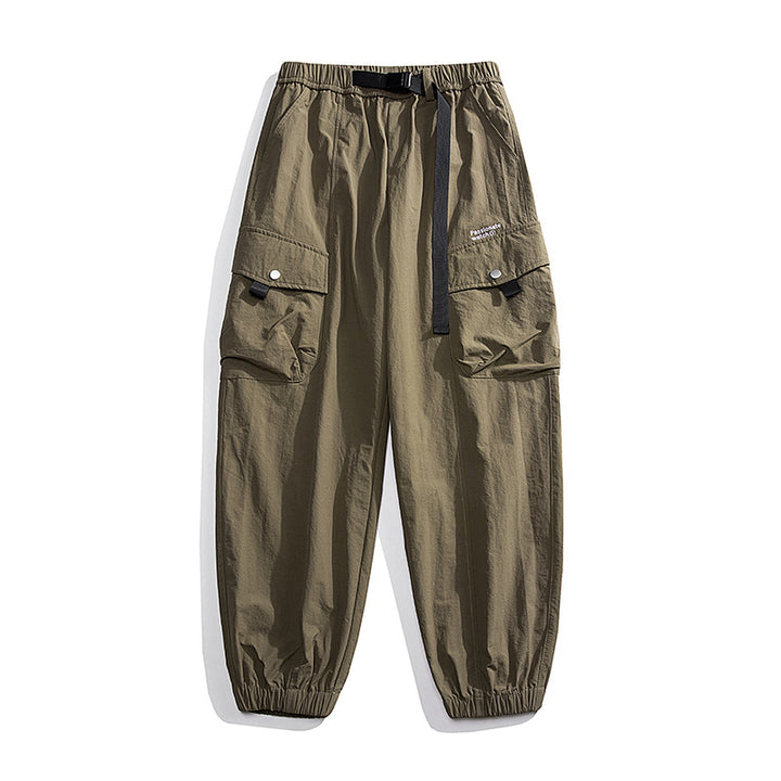Unisex Lockere Nylon-Cargohose mit elastischem Bund und Knöchelbündchen Echo Archiv