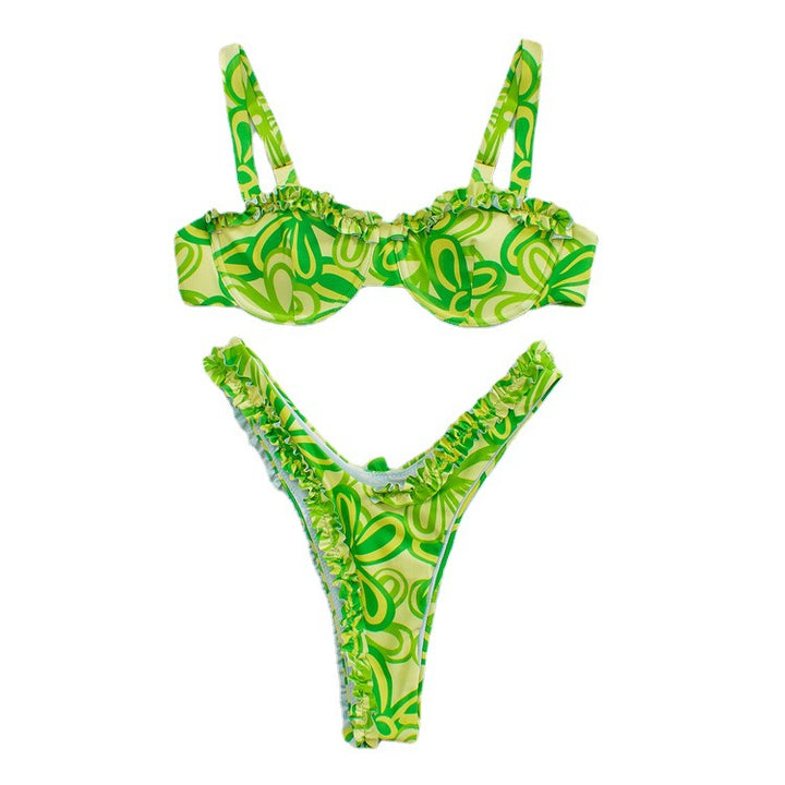 Damen Raffinierter Rüschen-Bikini Echo Archiv