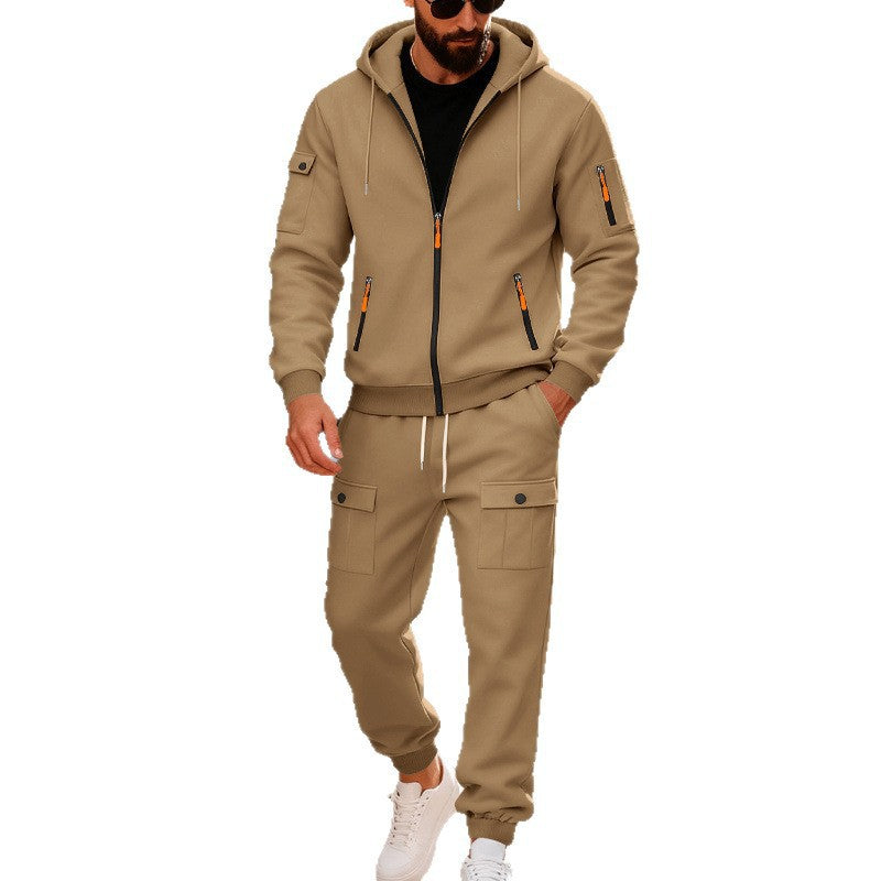 Herren sportliches Hoodie- und Cargo-Hosen-Set Echoarchiv