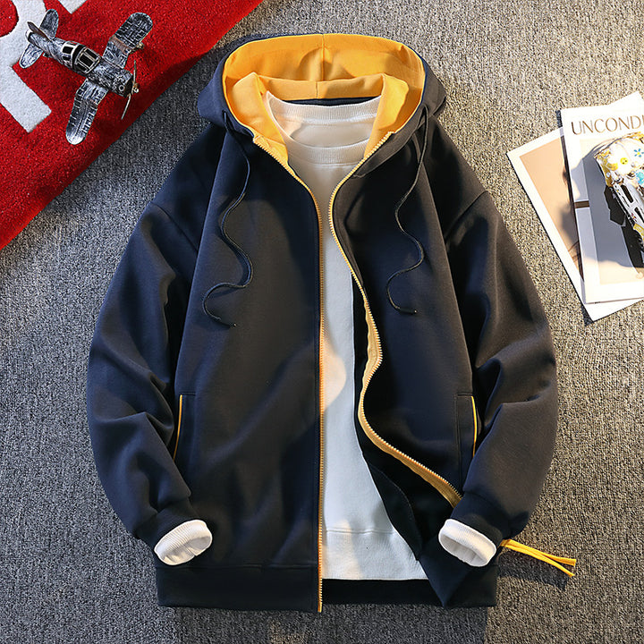 Herren modische Kapuzenjacke mit kontrastierenden Details Echoarchiv
