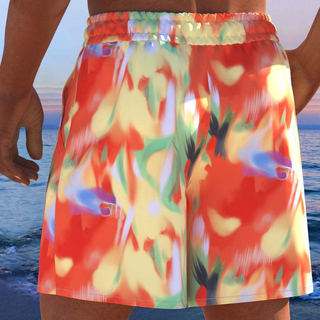 Herren Badeshorts mit animalischem Muster und elastischem Bund Echo Archiv