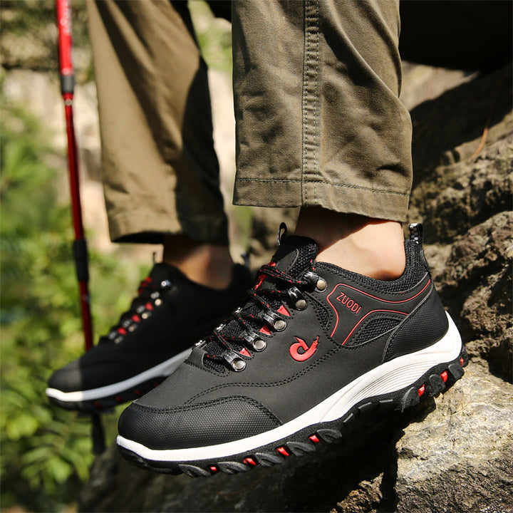 Herren robuste Trail‑Trekking‑Sneaker mit verstärkter Zehenkappe, Metallösen und multidirektionaler Profilsohle – Norré