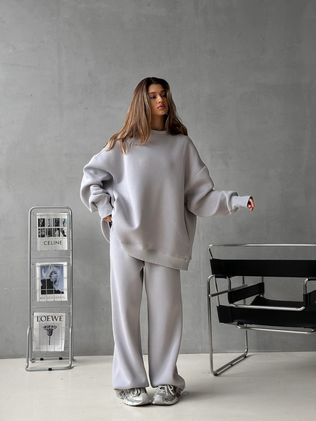 Damen Modischer Oversized Sweatanzug Echo Archiv