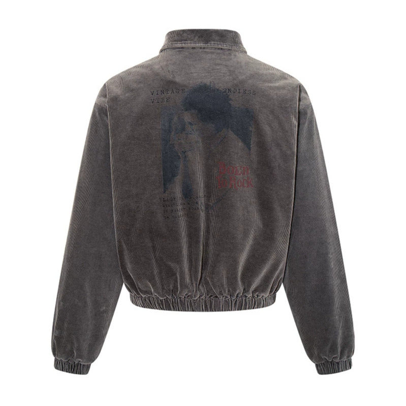 Herren Cord-Blousonjacke mit Reißverschluss, elastischem Saum und Brustpaspel Echoarchiv