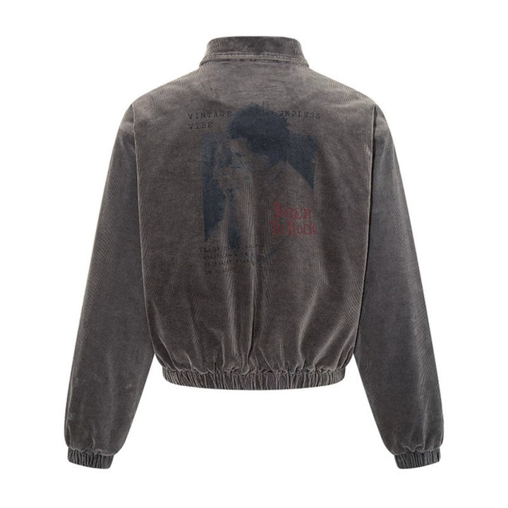 Herren Cord-Blousonjacke mit Reißverschluss, elastischem Saum und Brustpaspel Echoarchiv