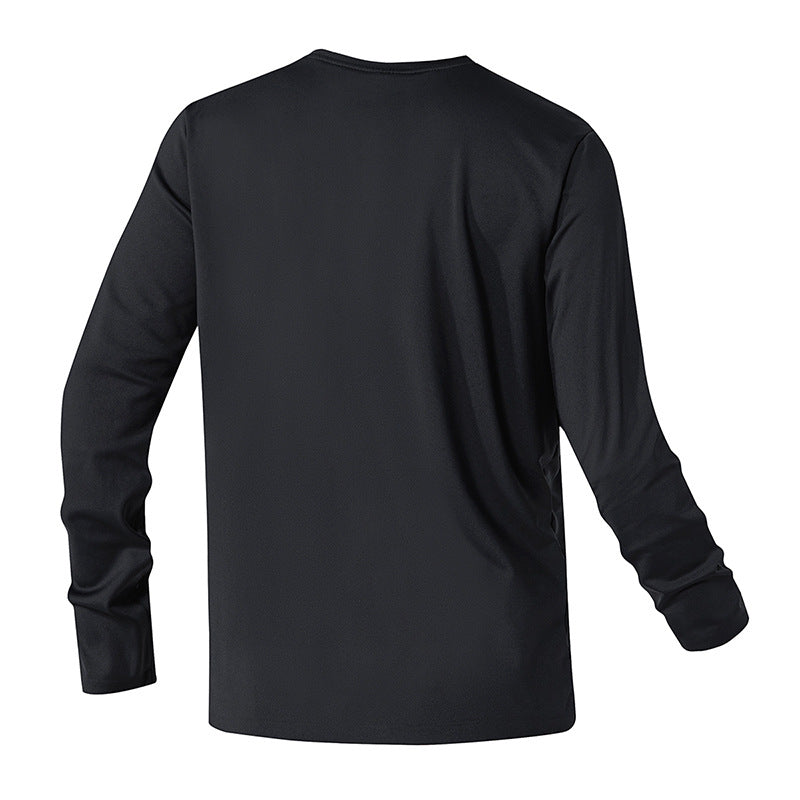 Herren Langarm Funktionsshirt mit feuchtigkeitsableitendem Material und Reißverschlusstasche Echoarchiv