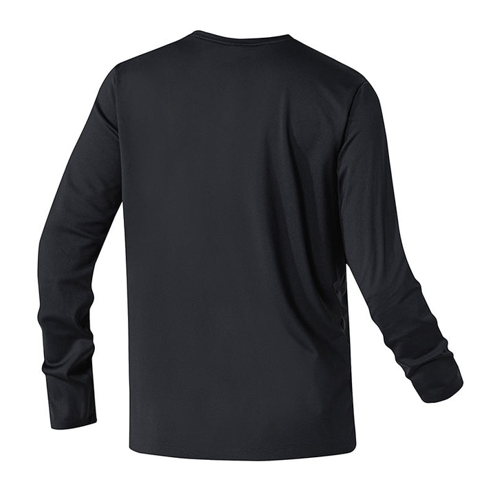 Herren Langarm Funktionsshirt mit feuchtigkeitsableitendem Material und Reißverschlusstasche Echoarchiv
