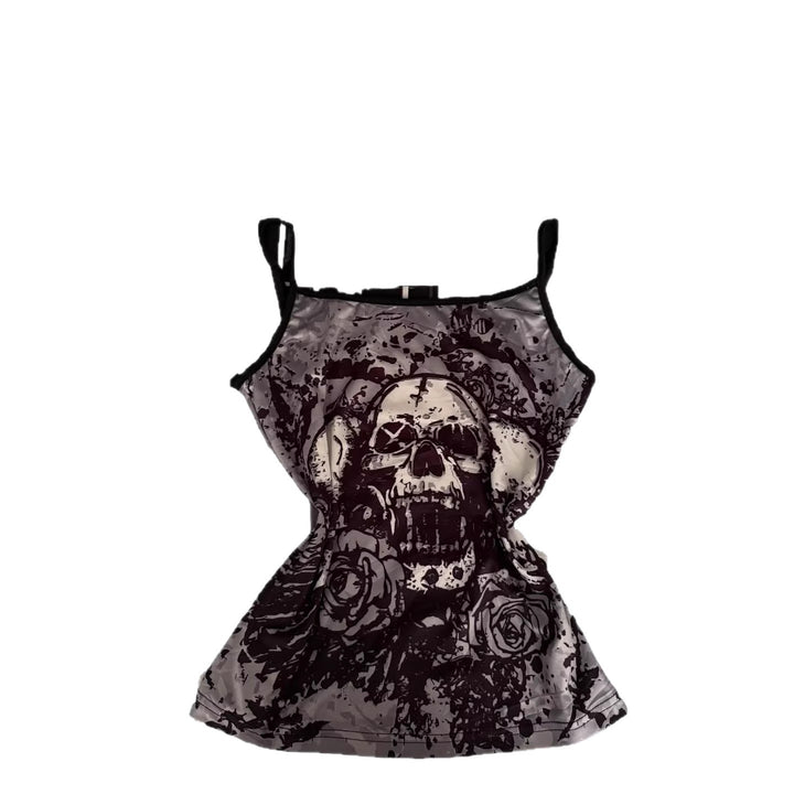 Damen lässiges Tank-Top mit Schädel-Design Echo Archiv