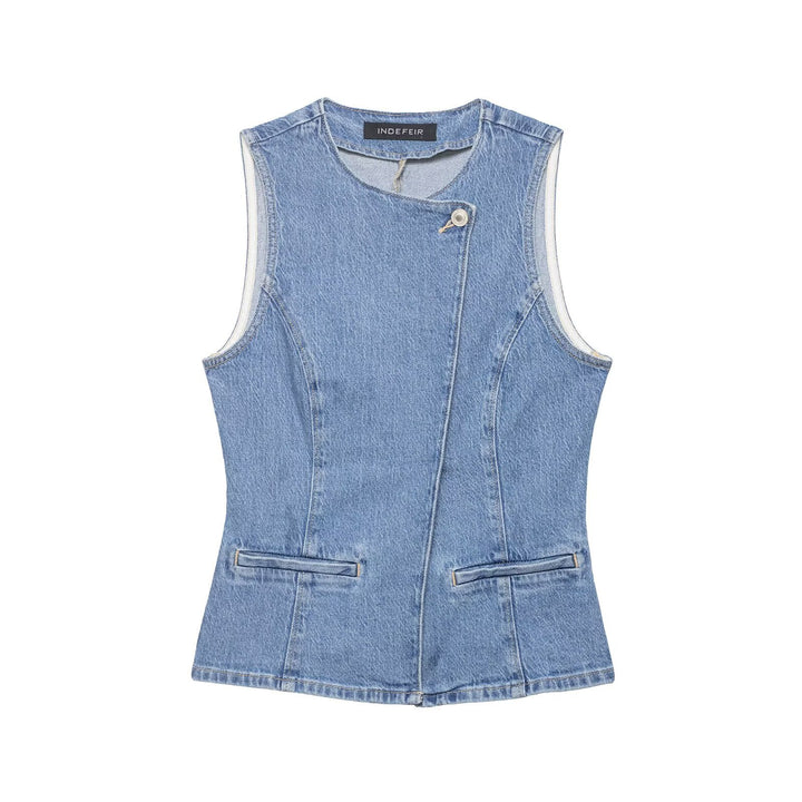 Damen Jeansjacke mit innovativem Design und modischen Knopfdetails Echo Archiv