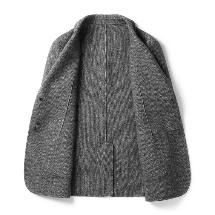 Herren Taillierter Fischgrätmuster Blazer Echoarchiv