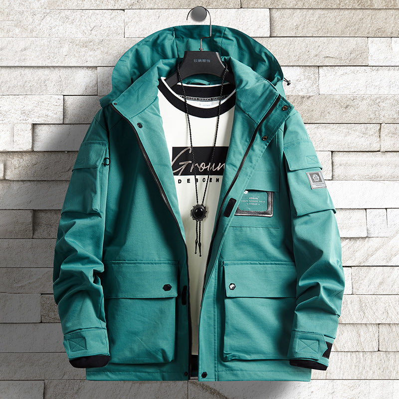 Herren Urbaner Tech-Parka mit Kapuze, Multifunktionstaschen und Thermoisolierung Echo Archiv