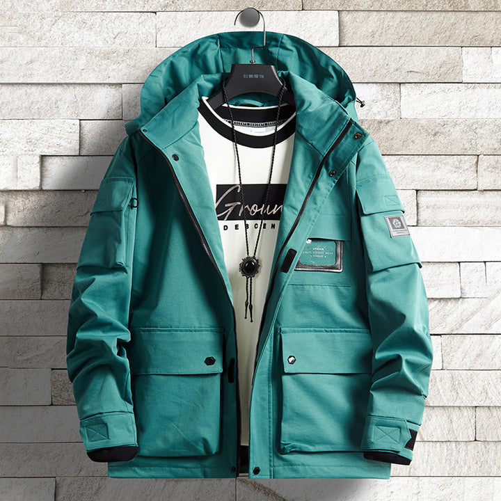 Herren Urbaner Tech-Parka mit Kapuze, Multifunktionstaschen und Thermoisolierung Echo Archiv