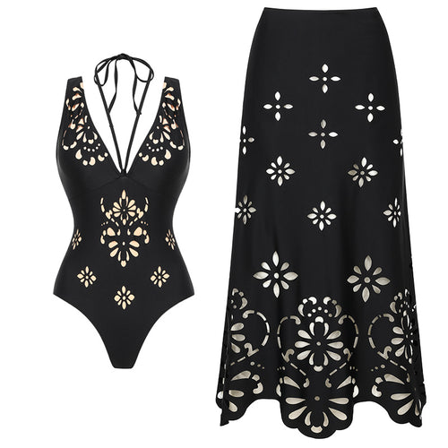 Damen Einteiler Badeanzug mit kunstvollem Cut-Out Design Echo Archiv