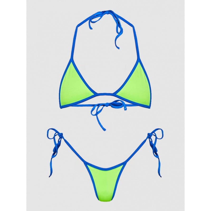 Damen Triangelbikini mit sportlichen Schnürdetails und offenen Seiten Echo Archiv