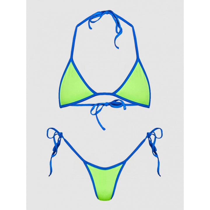 Damen Triangelbikini mit sportlichen Schnürdetails und offenen Seiten Echo Archiv