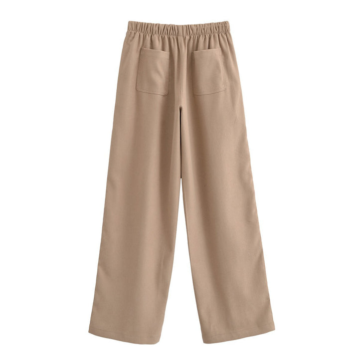 Damen nan weite Palazzo-Hose mit Elastikbund und aufgesetzten Taschen Echo Archiv