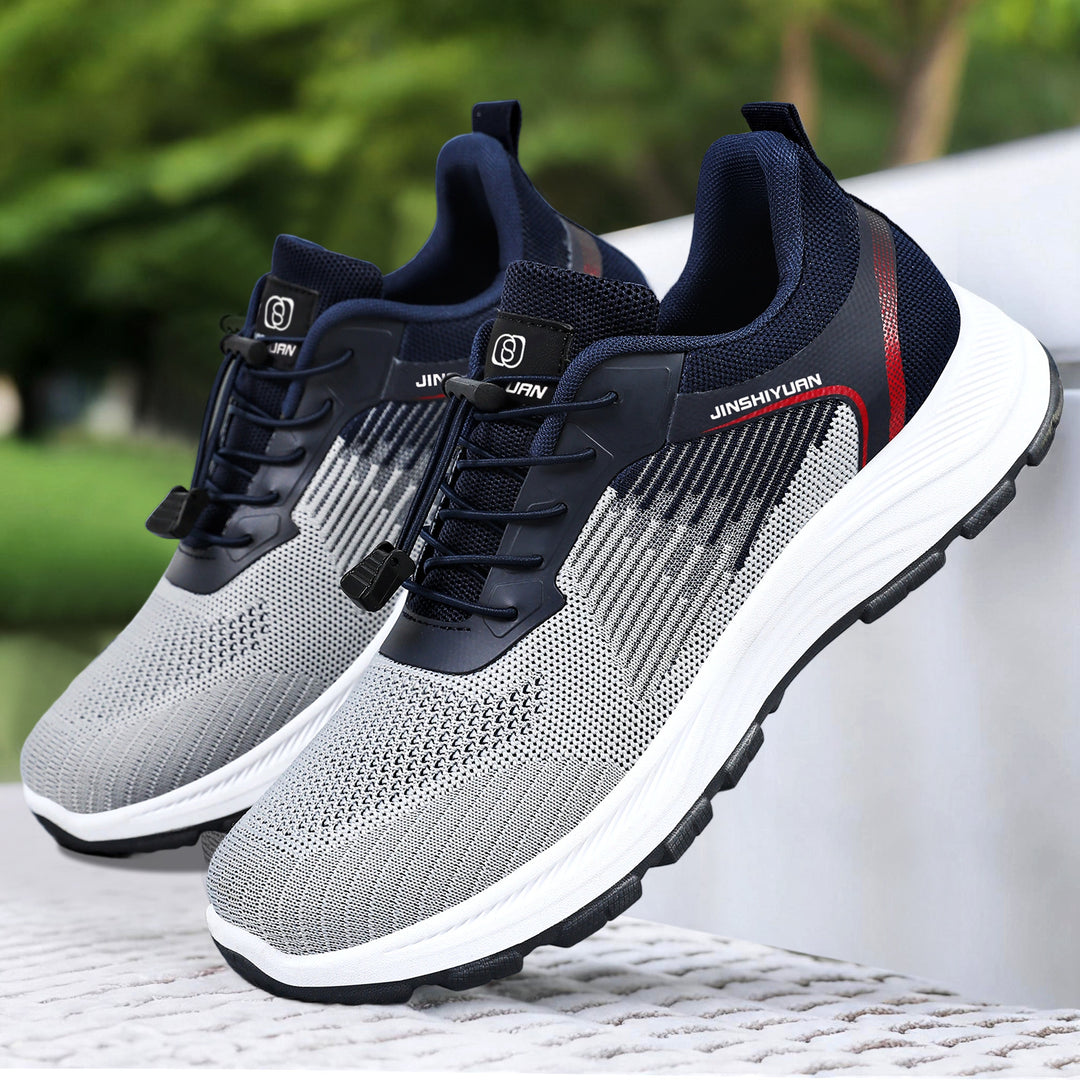 Damen nan ultraleichter Strick-Freizeitsneaker mit Schnellzugverschluss, verstärkter Fersenlasche und ergonomischer Wellen-EVA-Sohle Echo Archiv